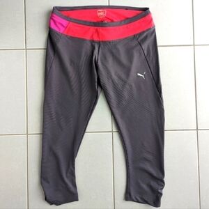 Puma gray and pink cropped pants size Large